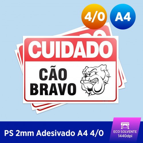 Ps 2mm Adesivado A4 - 4/0