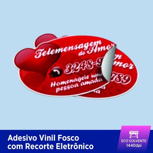 Adesivo Leitoso Fosco - Corte Contorno