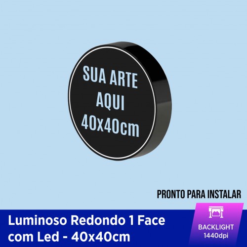 Luminoso em Acm com Face em acrílico 40x40