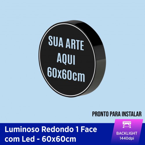 Luminoso em Acm com Face em acrílico 60x60