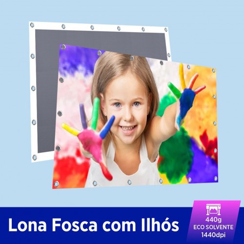 Lona Fosca 440g com Ilhós