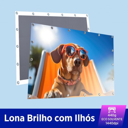 Lona Brilho440g com Ilhós